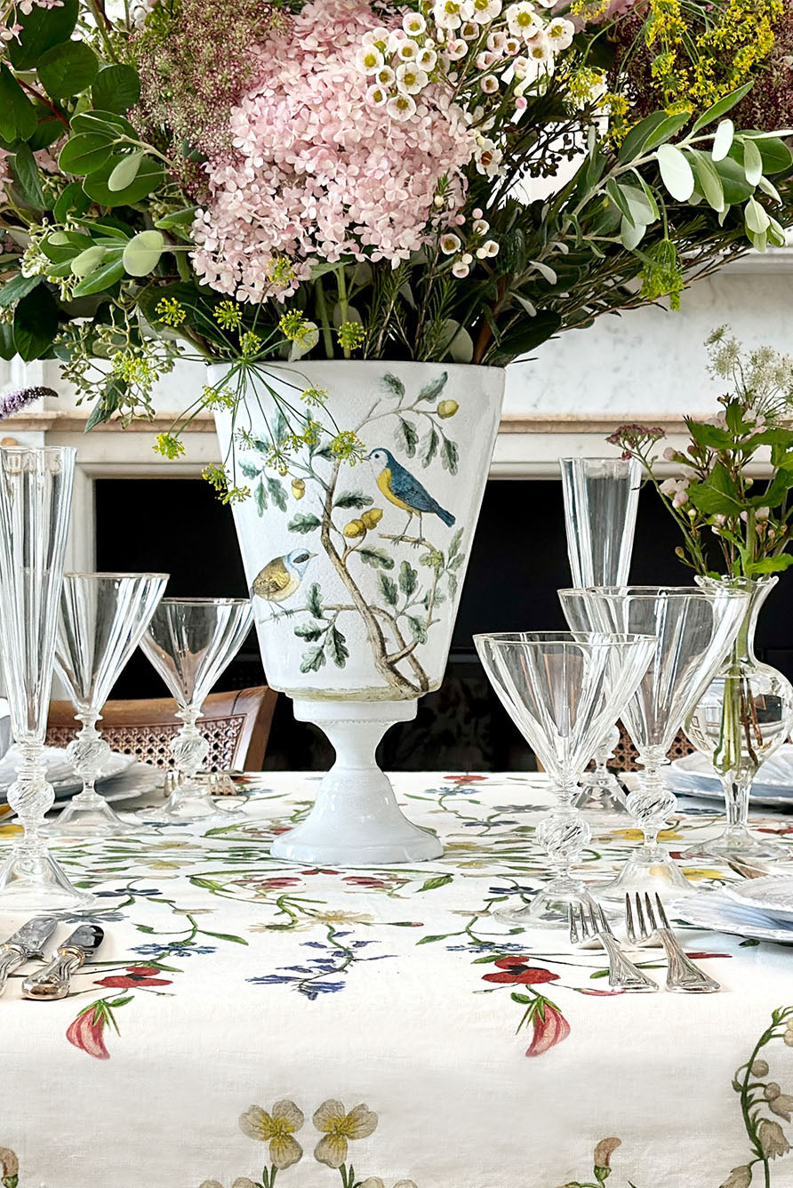 S&B x John Derian 'Botanical Wildflower' Linen Tablecloth