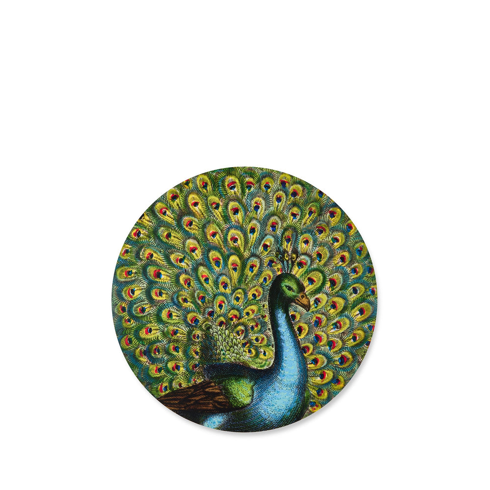 S&B x John Derian 'Peacock' Round Cork-Backed Placemat, 34cm