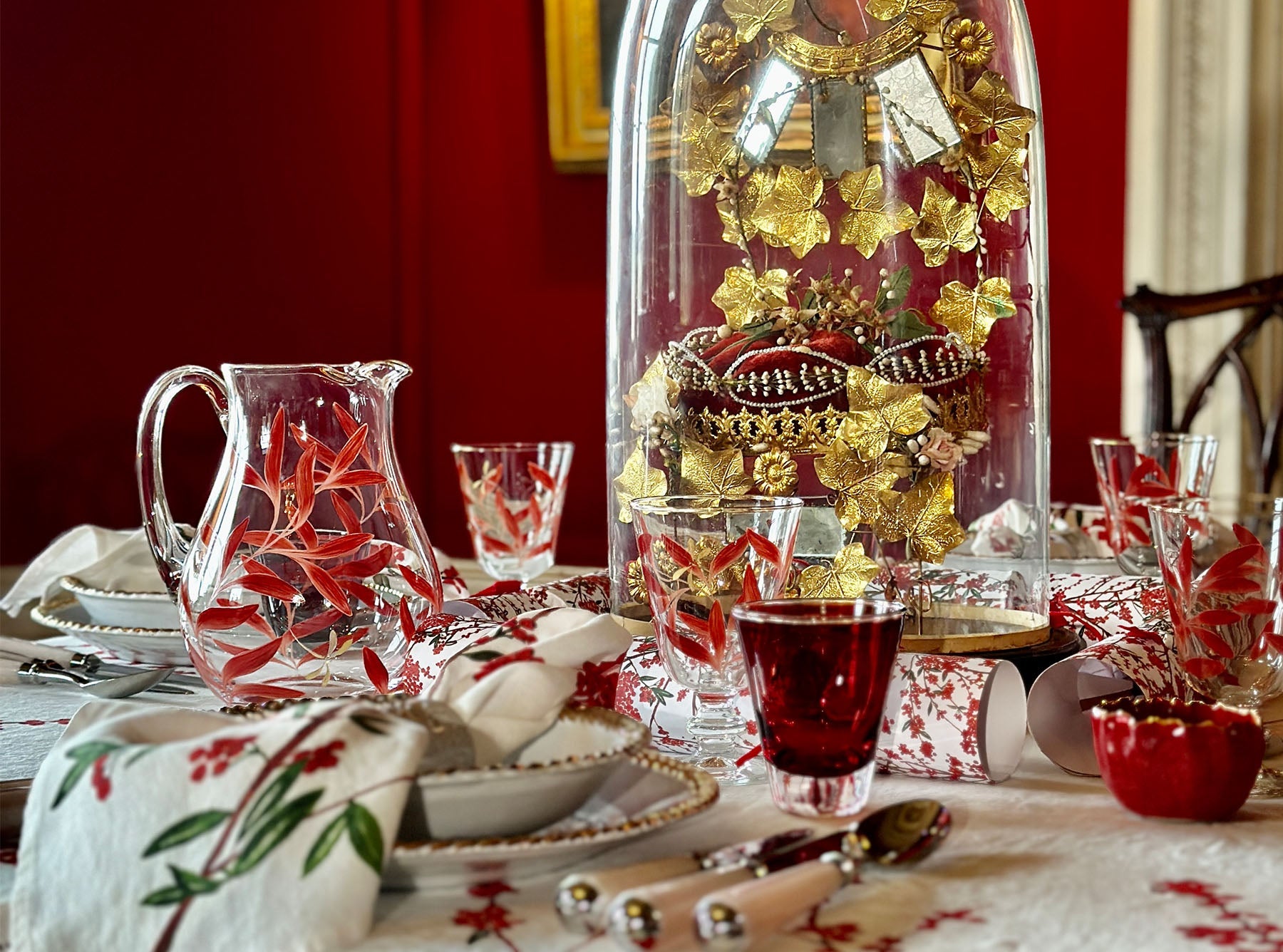 Joséphine Dinner Plate with Gold Rim by Astier de Villatte, 26.5cm