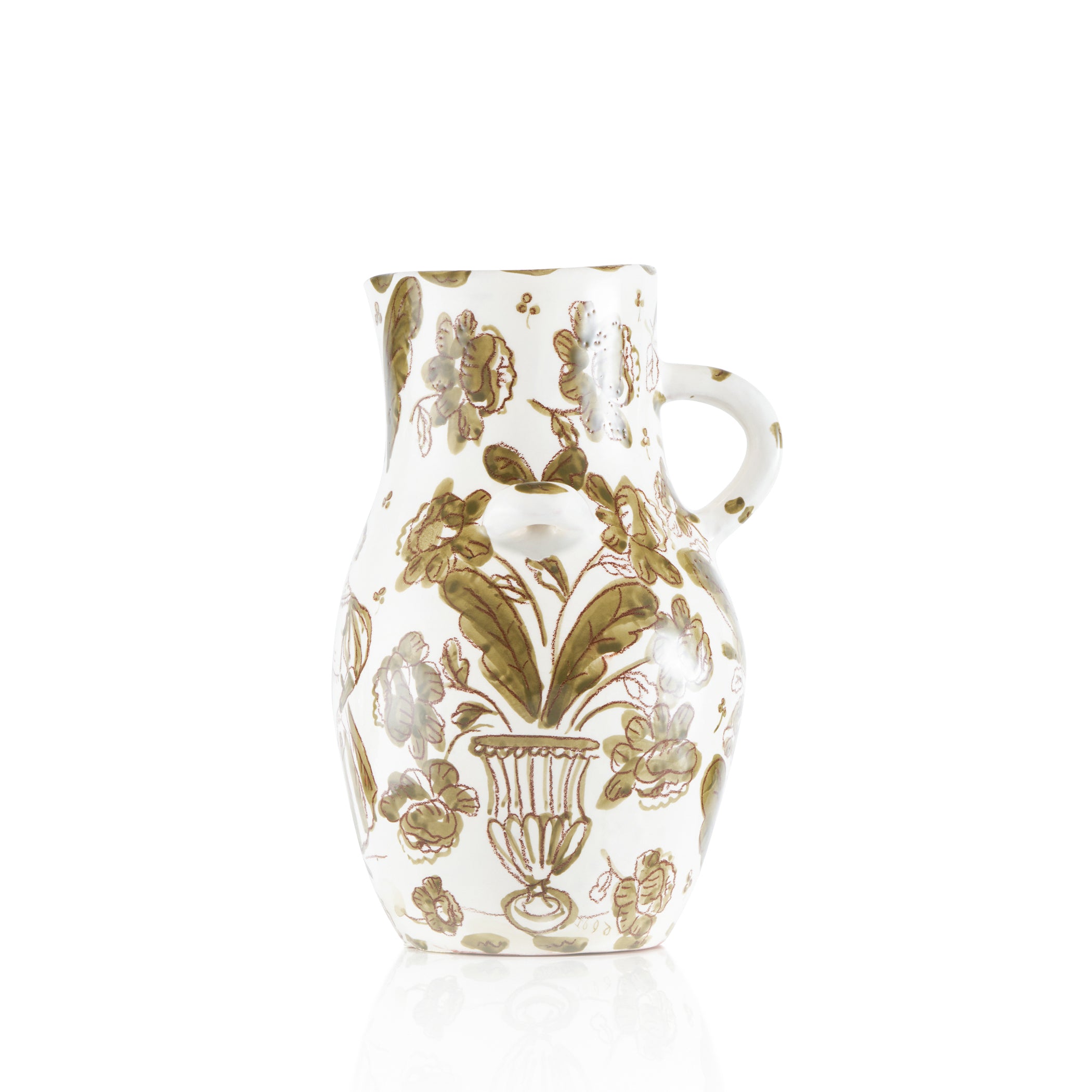 Lady Clover Hand-built & painted Jug