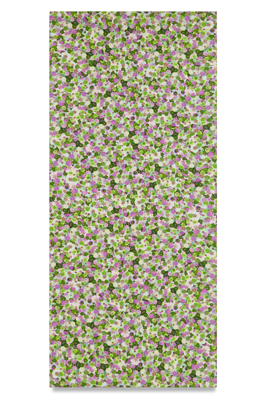 Le Marché aux Fleurs Linen Tablecloth in Purple, Pink and Green
