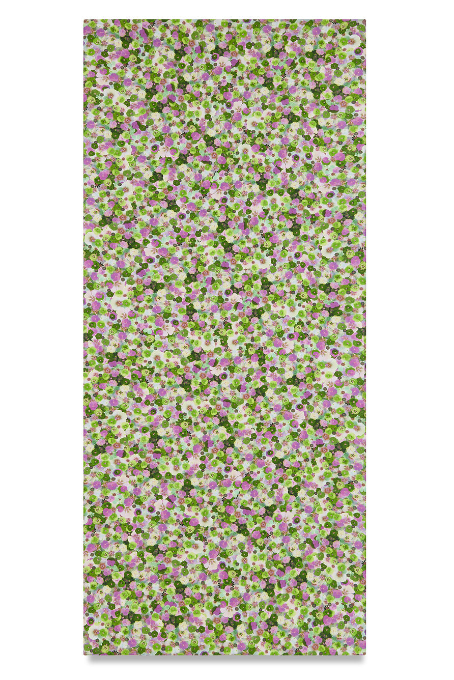 'Le Marché aux Fleurs' Linen Tablecloth in Purple, Pink and Green