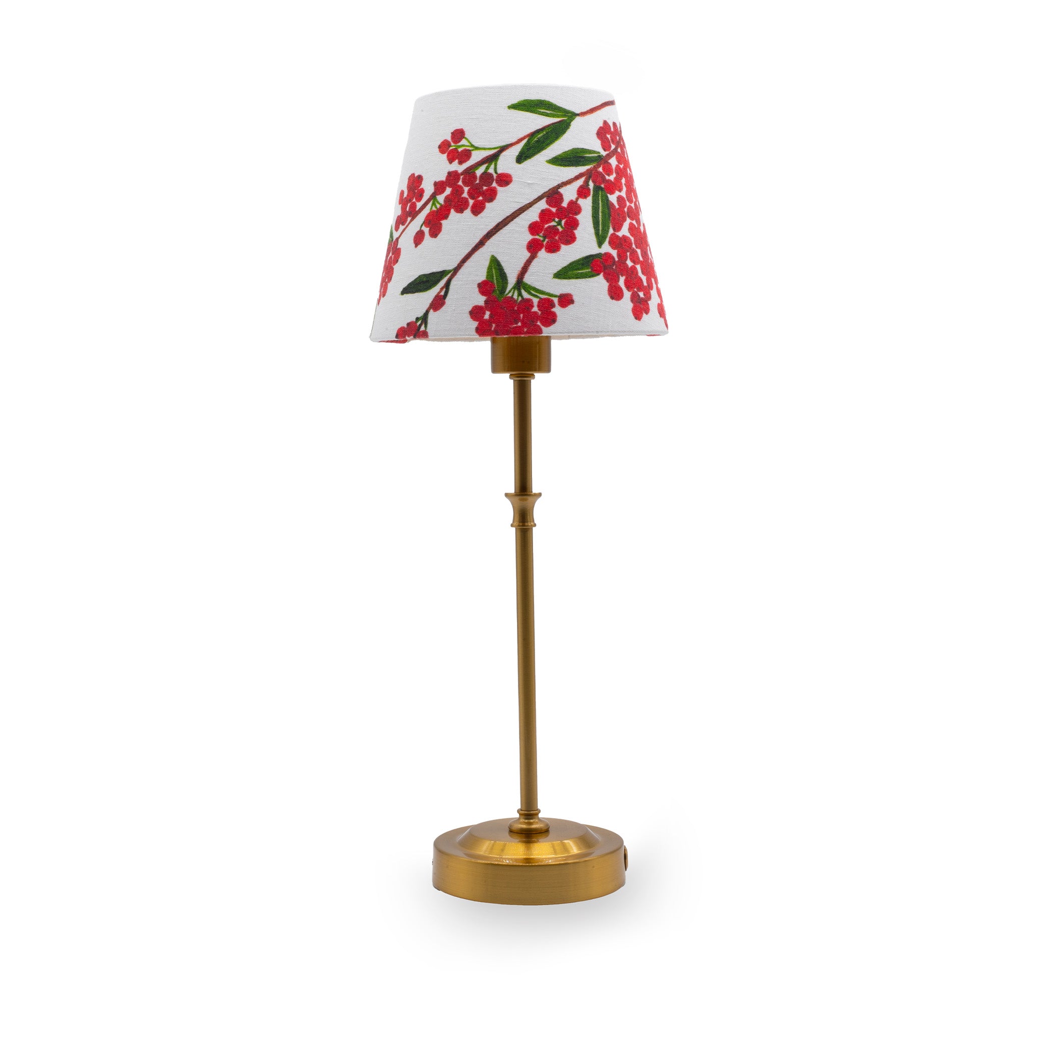 'Les Airelles' French Drum Lampshade with Golden Lining, 13cm