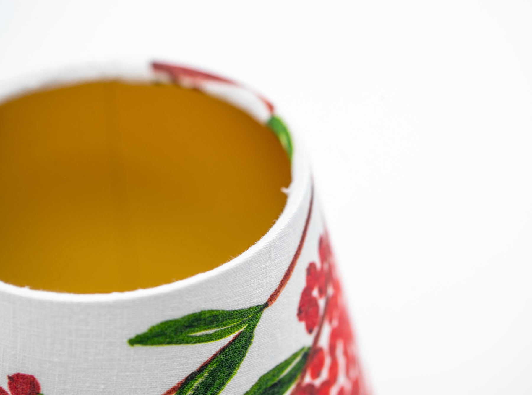 'Les Airelles' French Drum Lampshade with Golden Lining, 13cm