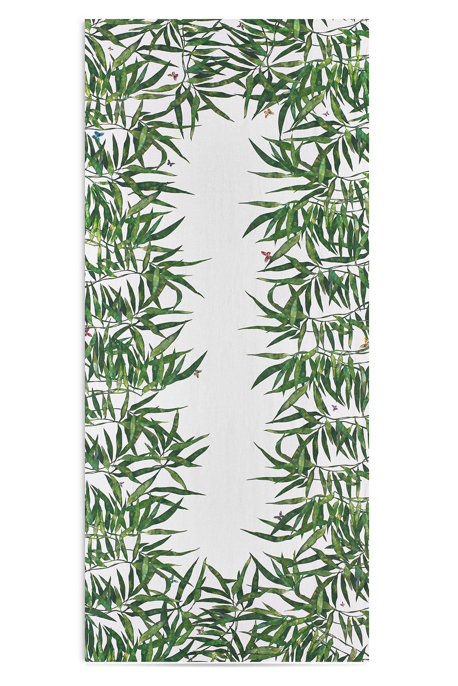 'Les Palmiers' Linen Tablecloth in Green
