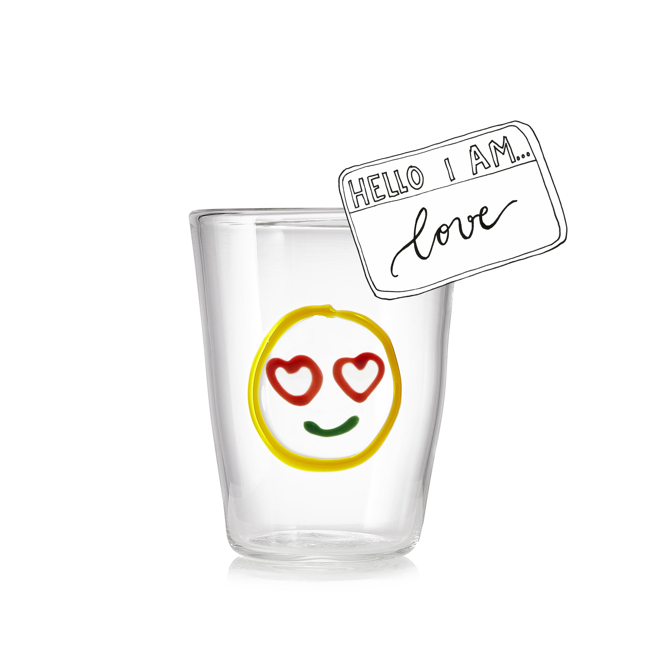 Handblown Glass 'Love' Mood Tumbler