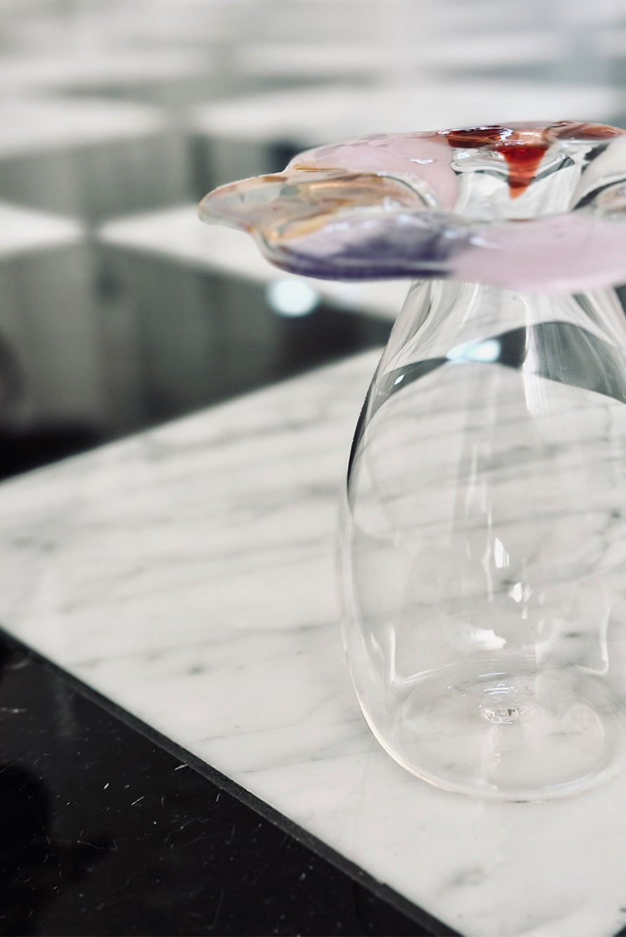 Small Handblown Glass Multicoloured Bud Vase, 14cm (IN ASSORTED COLOURS)