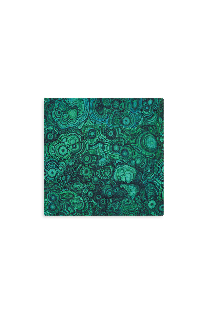 'Malachite' Linen Napkin in Emerald Green, 50x50cm