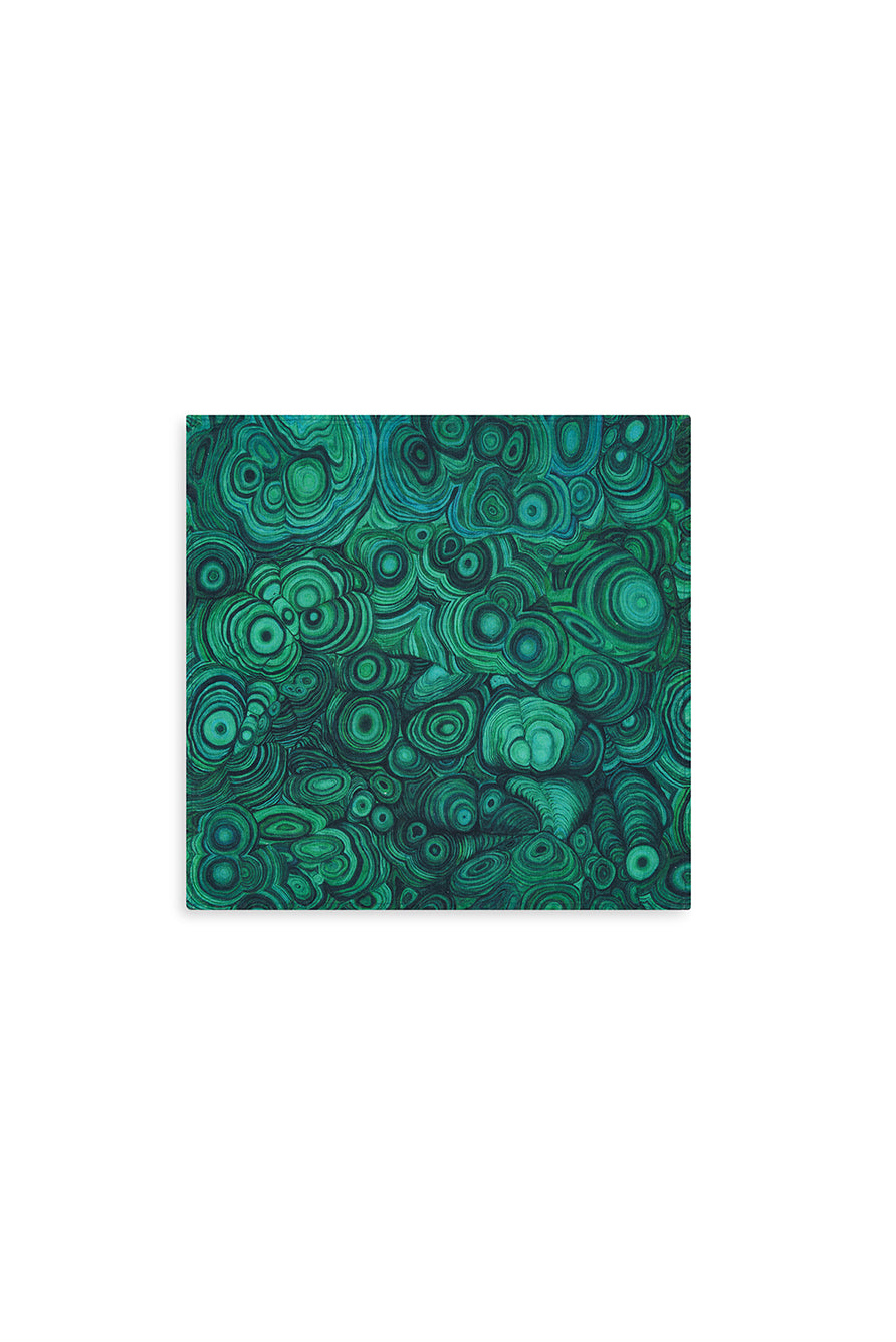 Malachite Linen Napkin in Emerald Green, 50x50cm