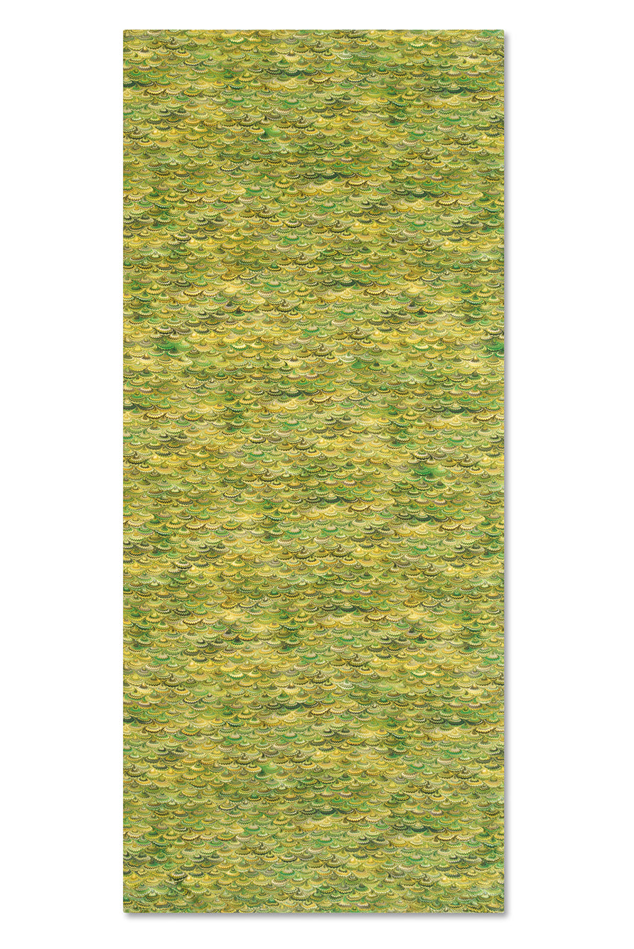 'Marble Fan' Linen Tablecloth in Green
