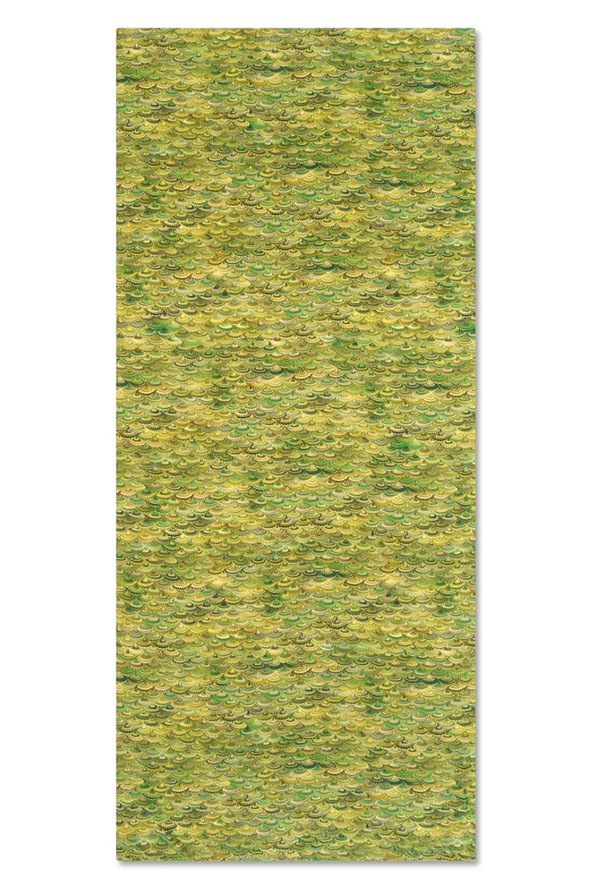 'Marble Fan' Linen Tablecloth in Green