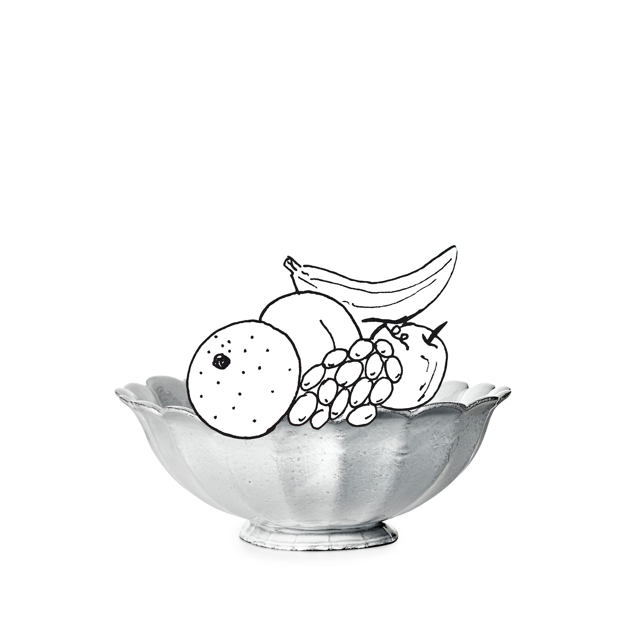 Marguerite Fruit Bowl by Astier de Villatte, 24cm