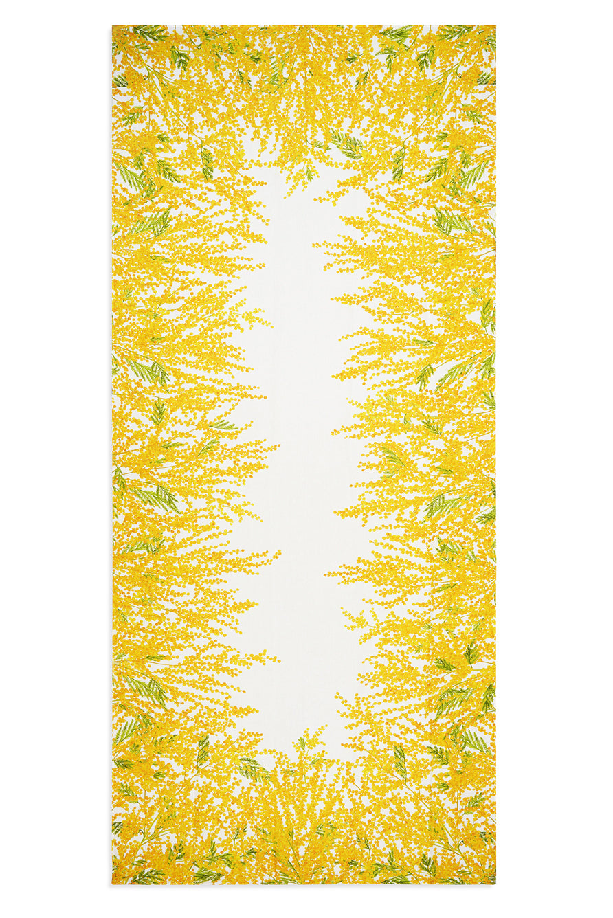 Mimosa Linen Tablecloth in Yellow