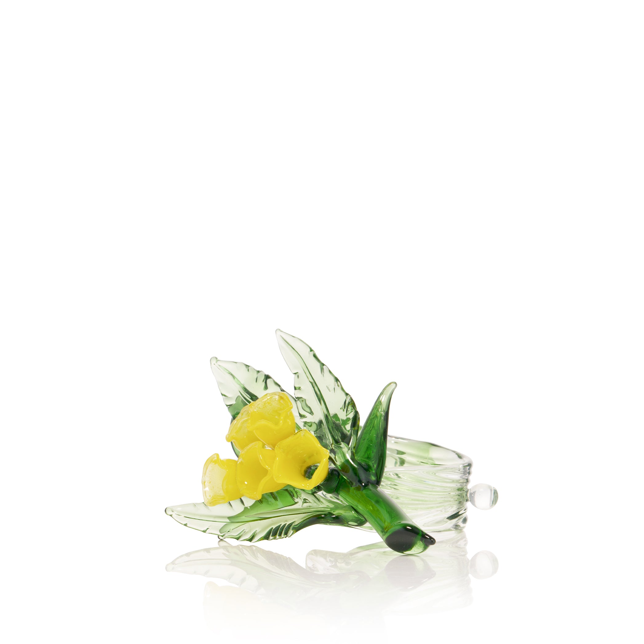 Jardin Fleuri - Mimosa Yellow Glass Napkin Ring