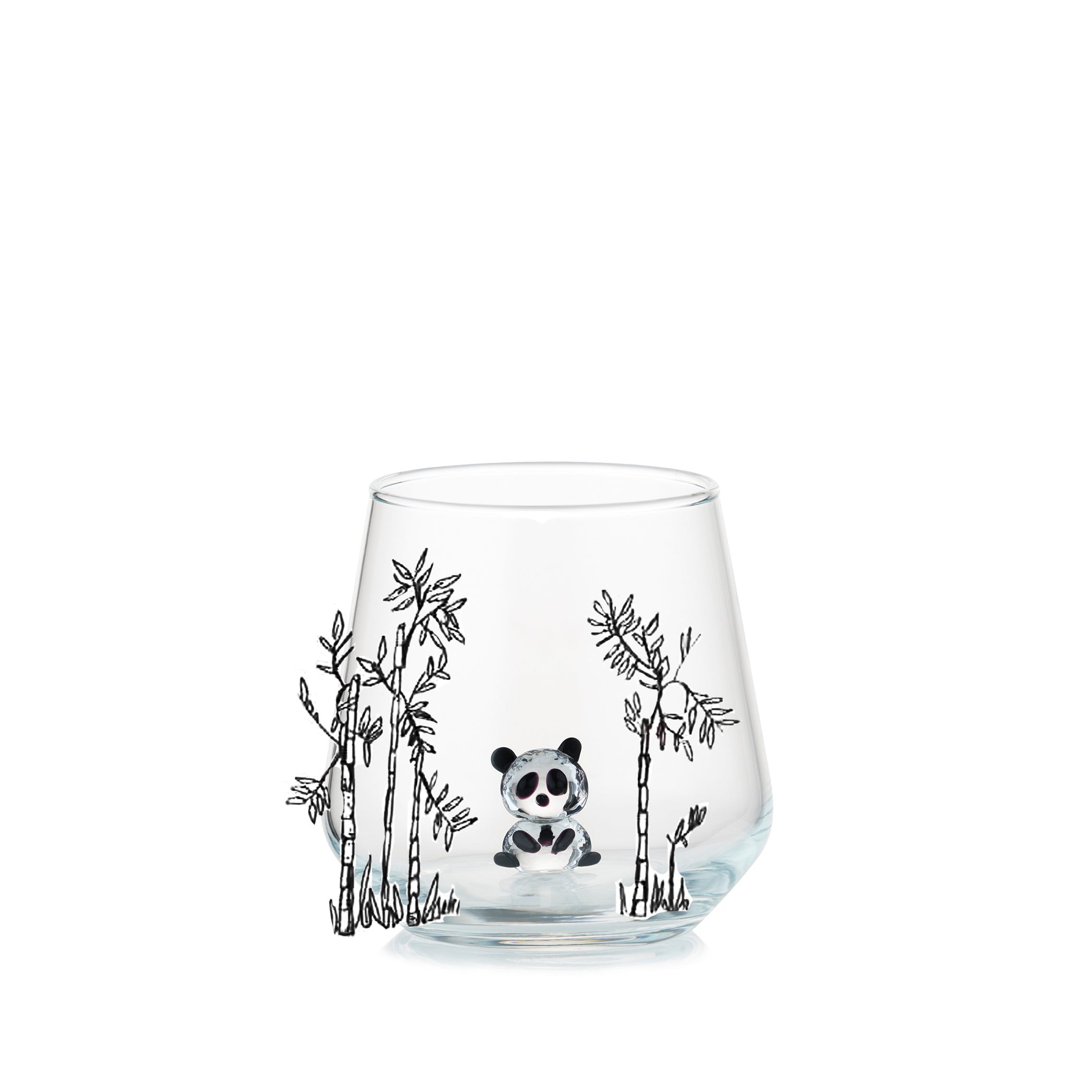 Handblown Murano Panda Glass