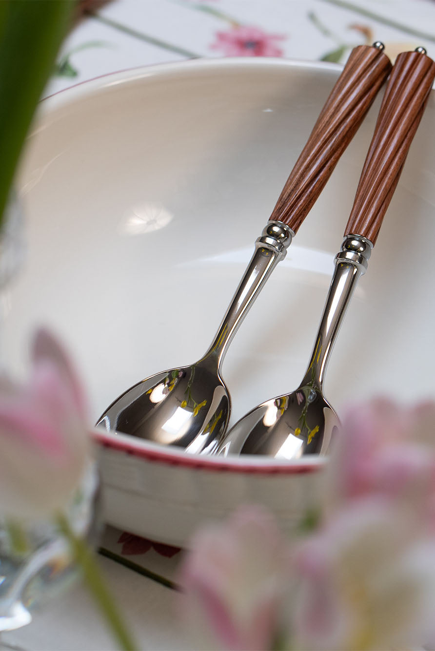 Montana Rosewood Stainless Salad Serving Set
