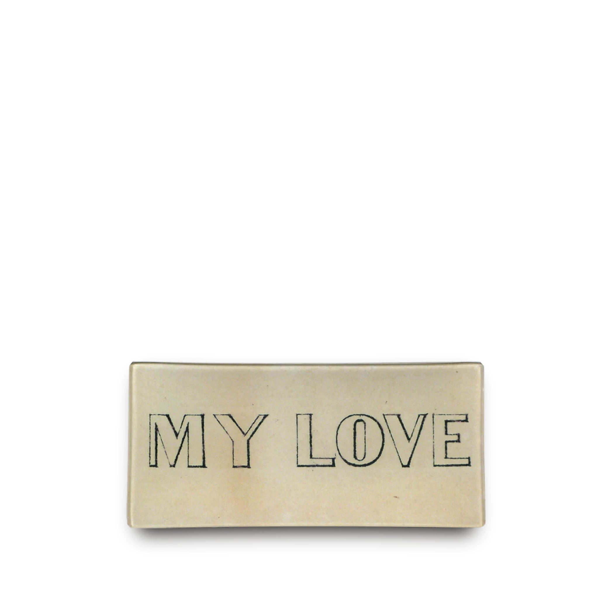 John Derian My Love Rectangular Thin Tray, 9 x 18cm