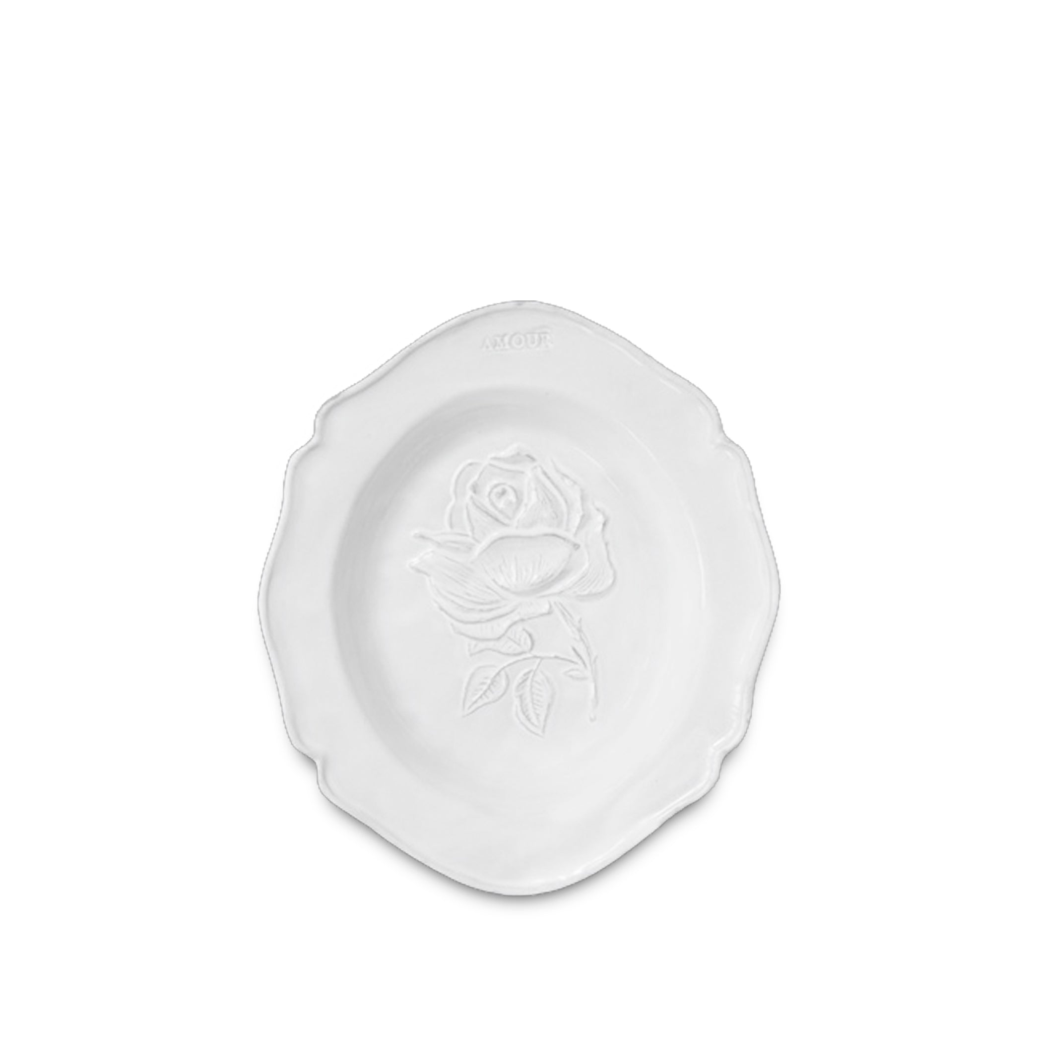 Amour Rose Dinner Plate by Astier de Villatte, 27cm