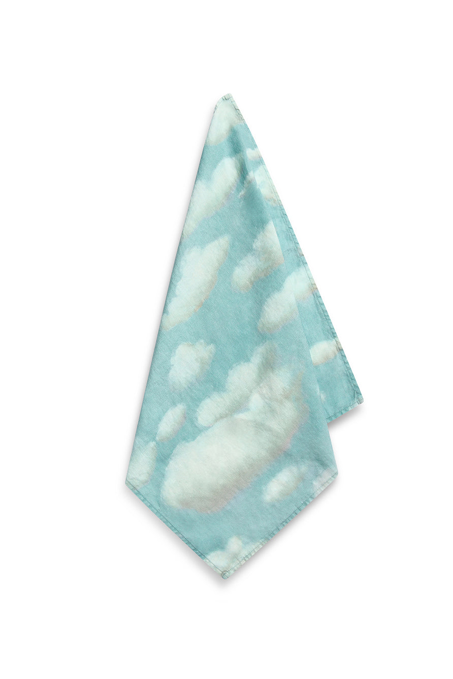 'Nuages' Cloud Linen Napkin in Blue, 50x50cm