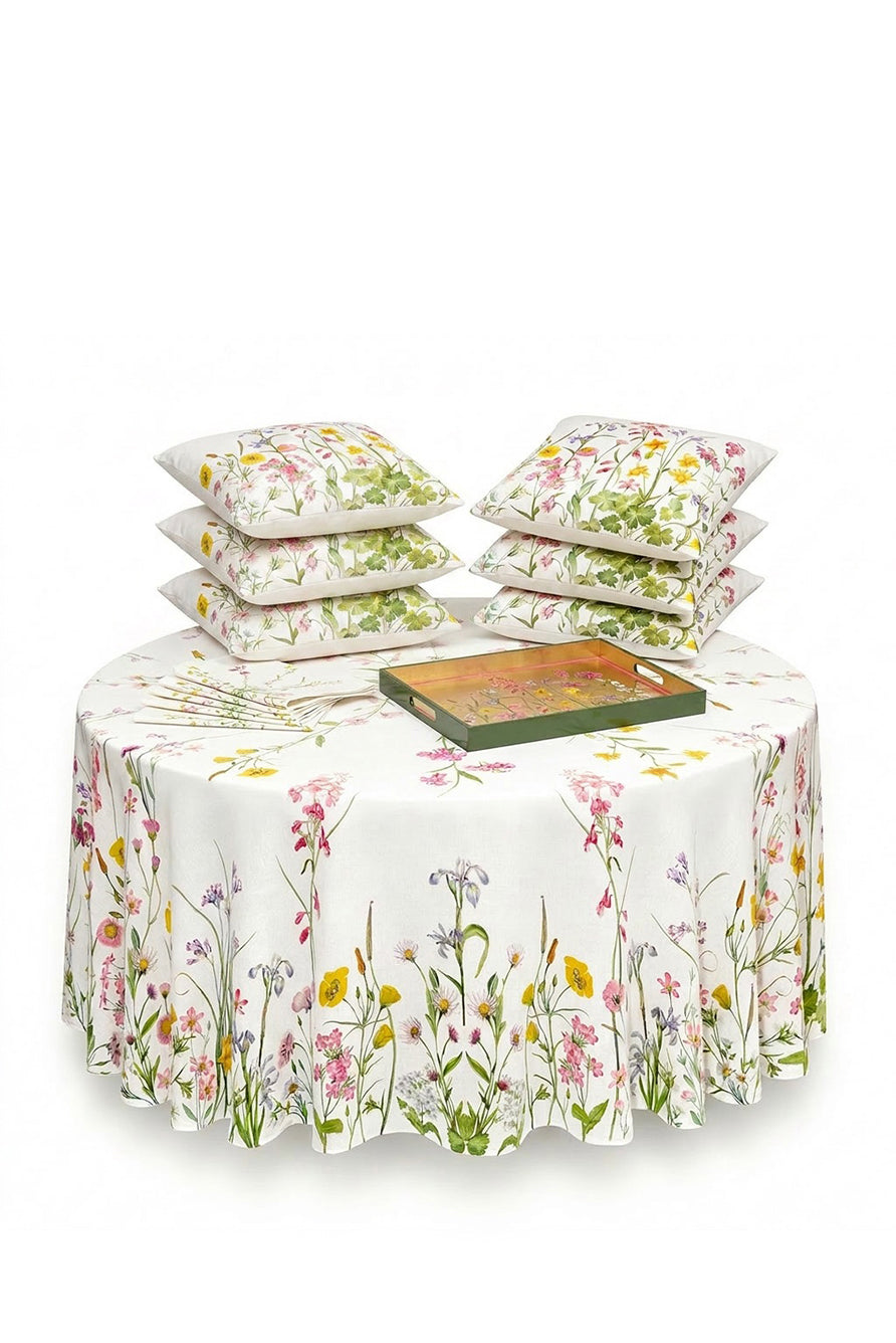 ‘Our June’ Tablescape Bundle - Table for 8 (Round Tablecloth)
