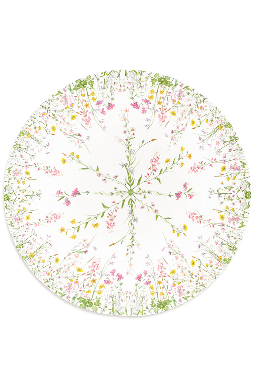 'Our June' Floral Linen Round Tablecloth, 260cm