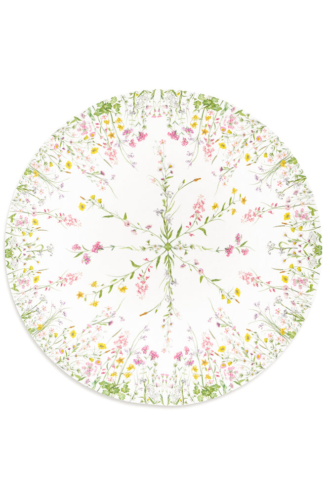 'Our June' Floral Linen Round Tablecloth, 260cm