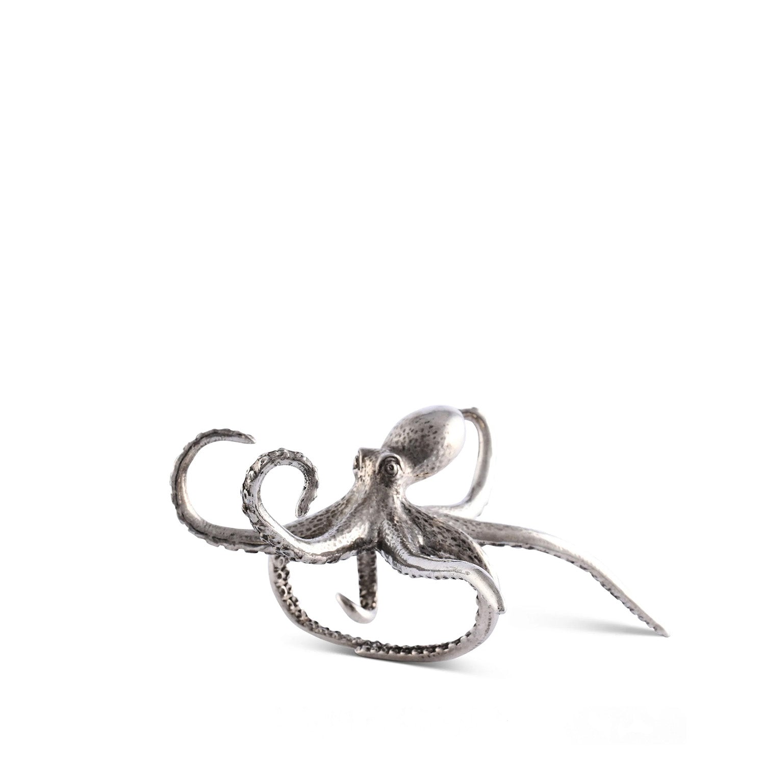 Octopus Pewter Napkin Ring in Silver