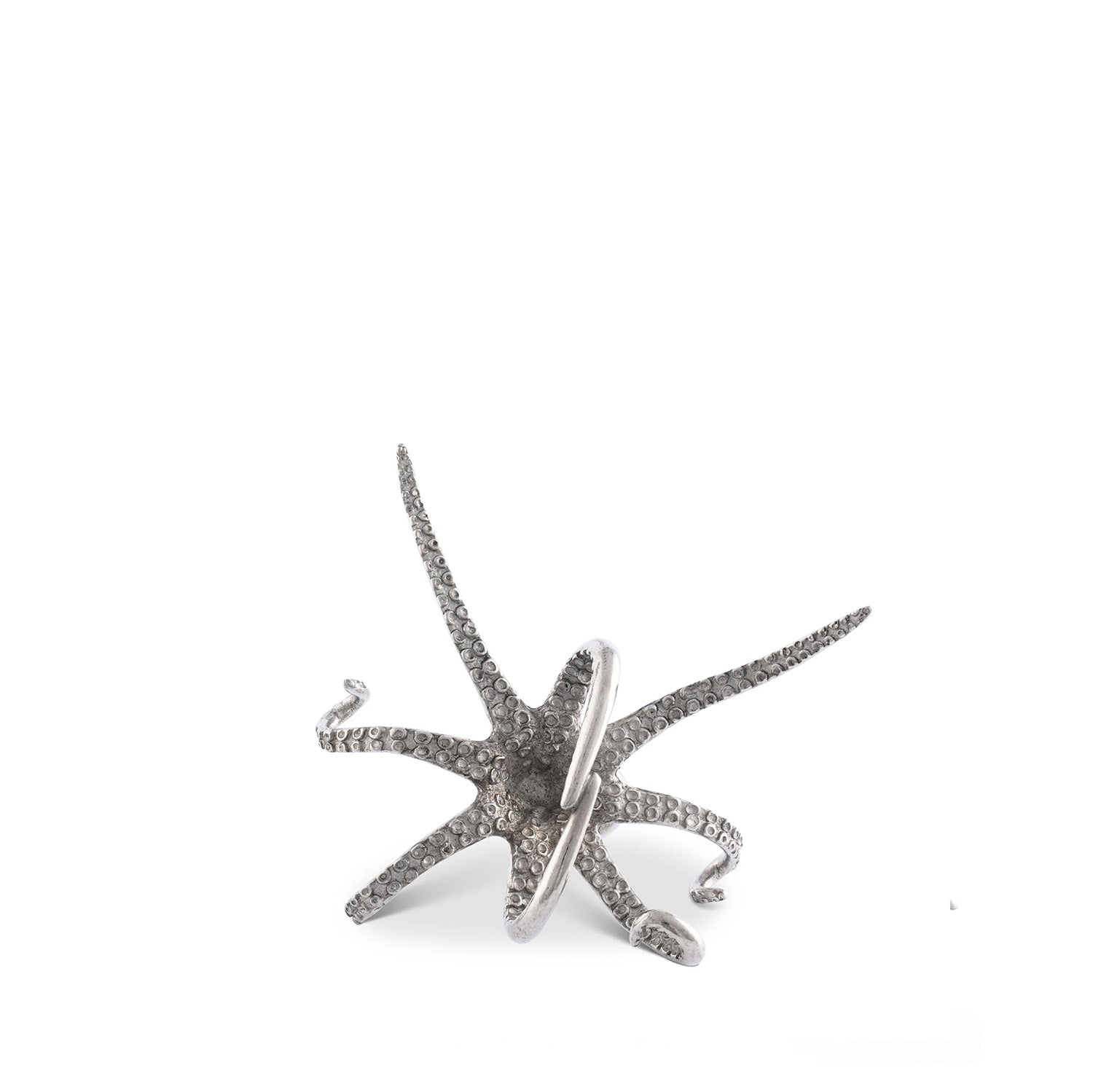 Octopus Pewter Napkin Ring in Silver