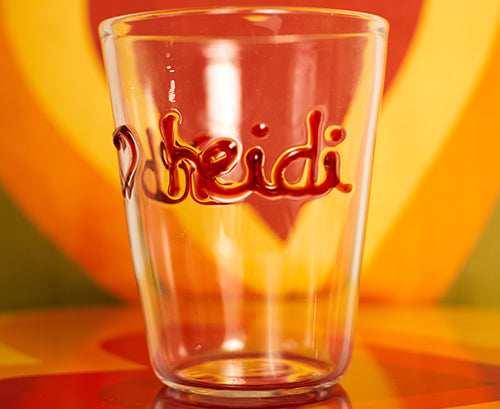 Bespoke Lovers' Heart Handblown Glass Tumbler - MADE TO ORDER