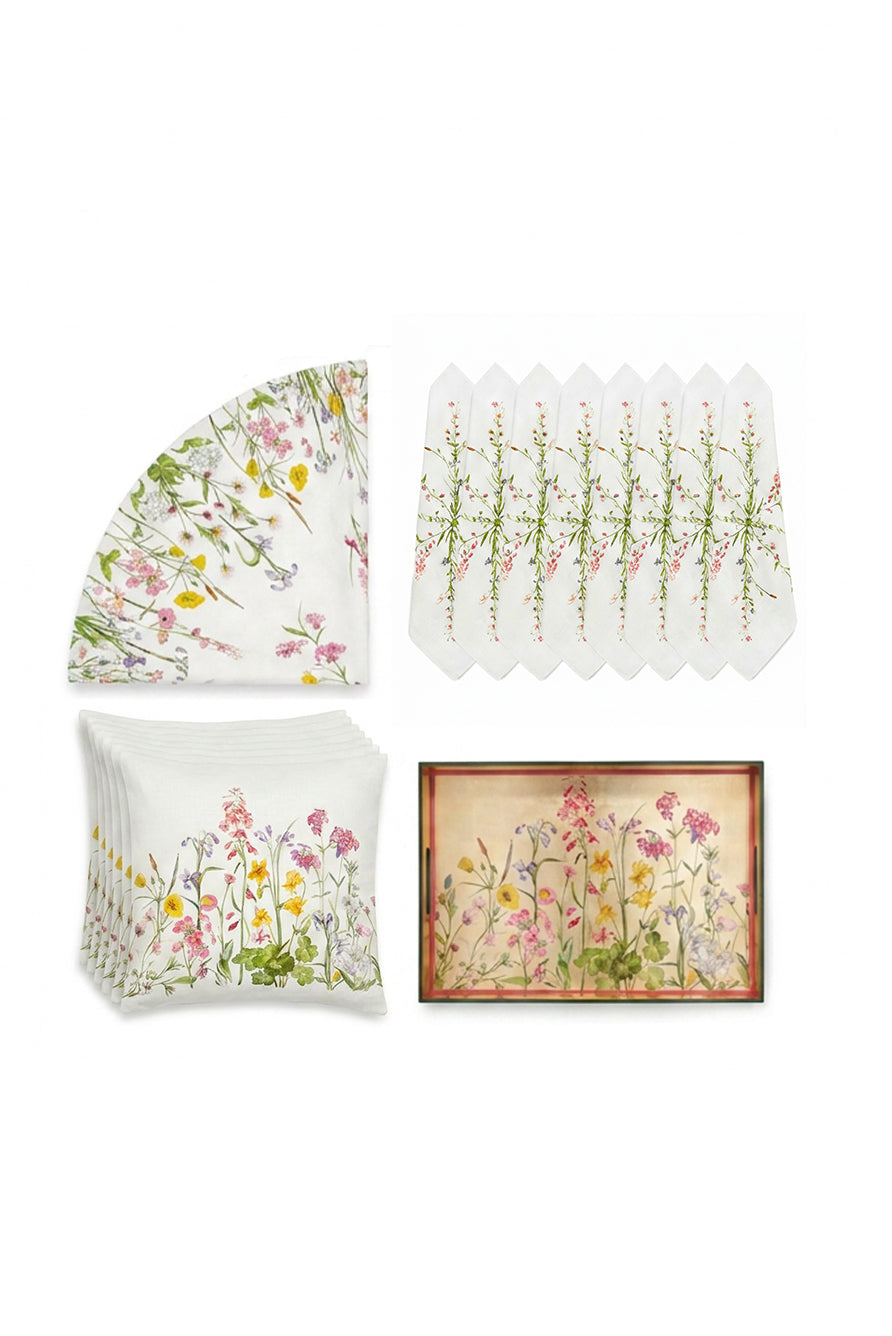 ‘Our June’ Tablescape Bundle - Table for 8 (Round Tablecloth)