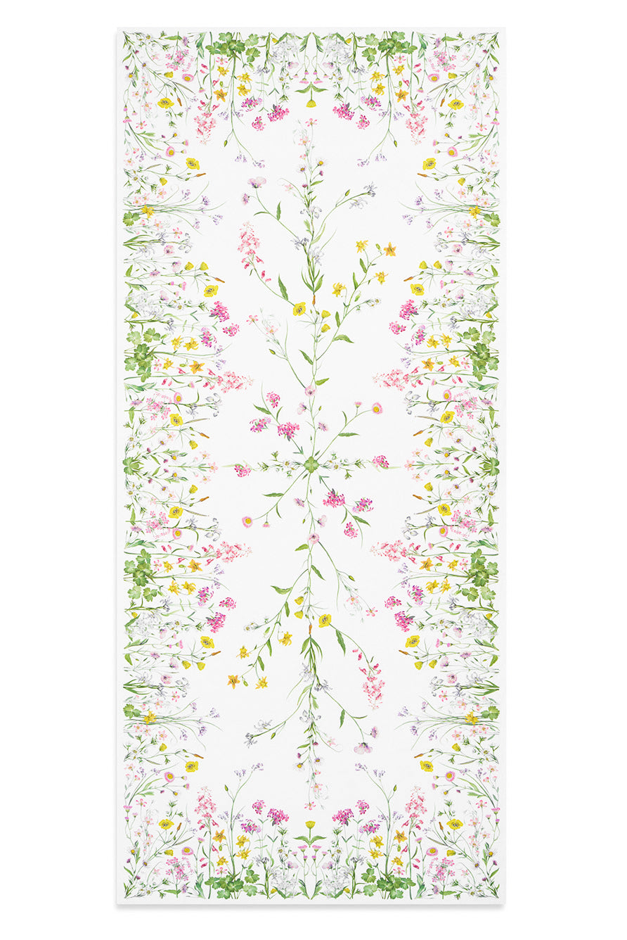 'Our June' Floral Linen Tablecloth