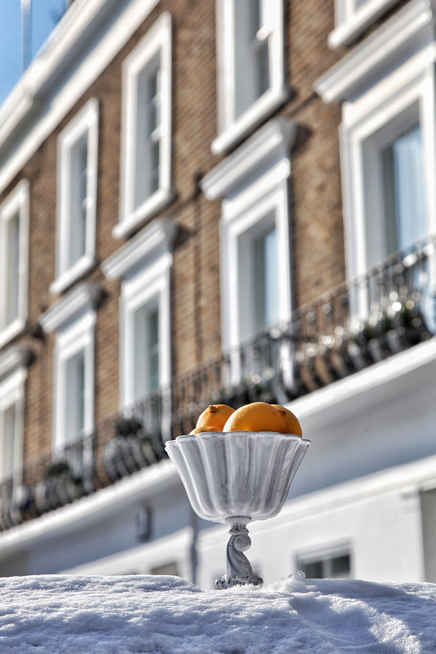 Tom Bowl on Stand, Medium by Astier de Villatte, 15.5cm