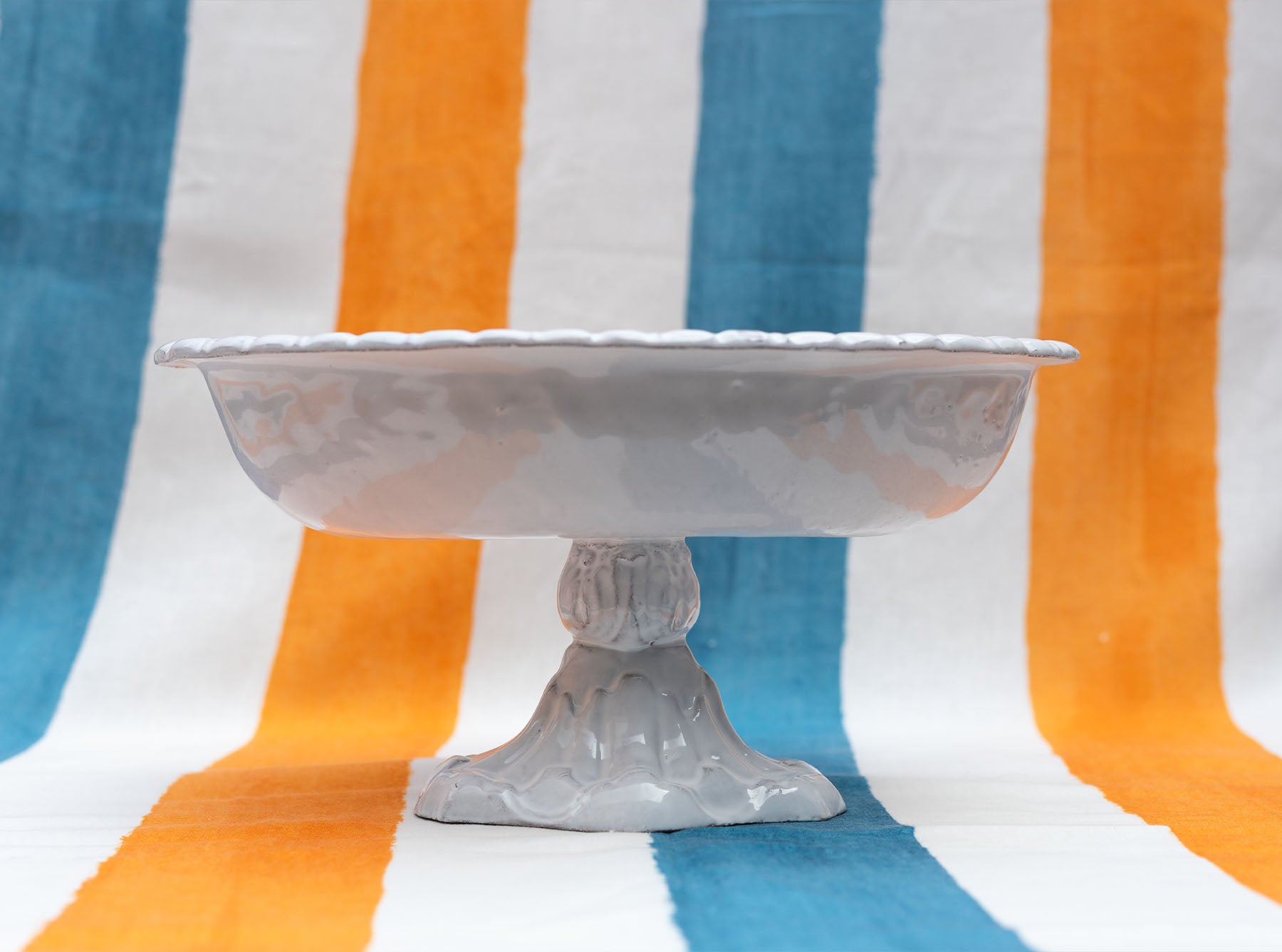 Peggy Ceramic Oval Fruit Stand by Astier de Villatte, 31cm