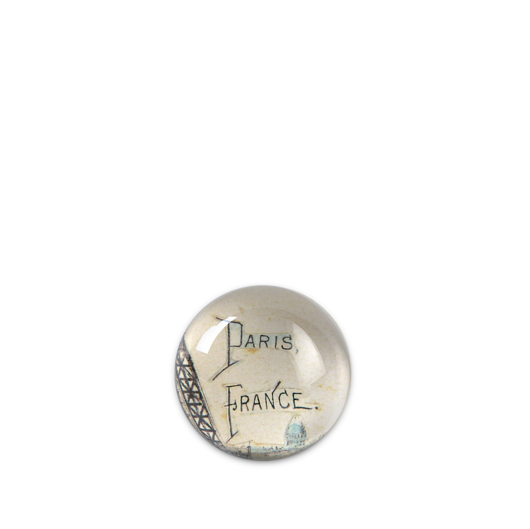 John Derian 'Paris-France' Paperweight, 9cm