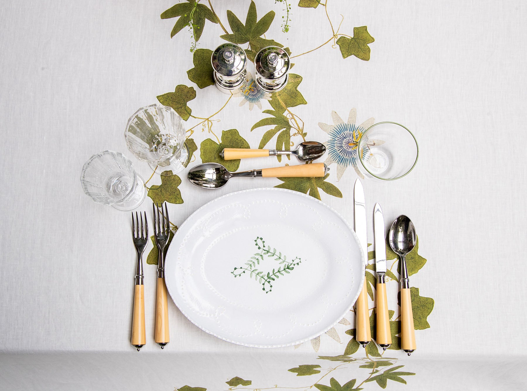 'Passiflora' Linen Tablecloth
