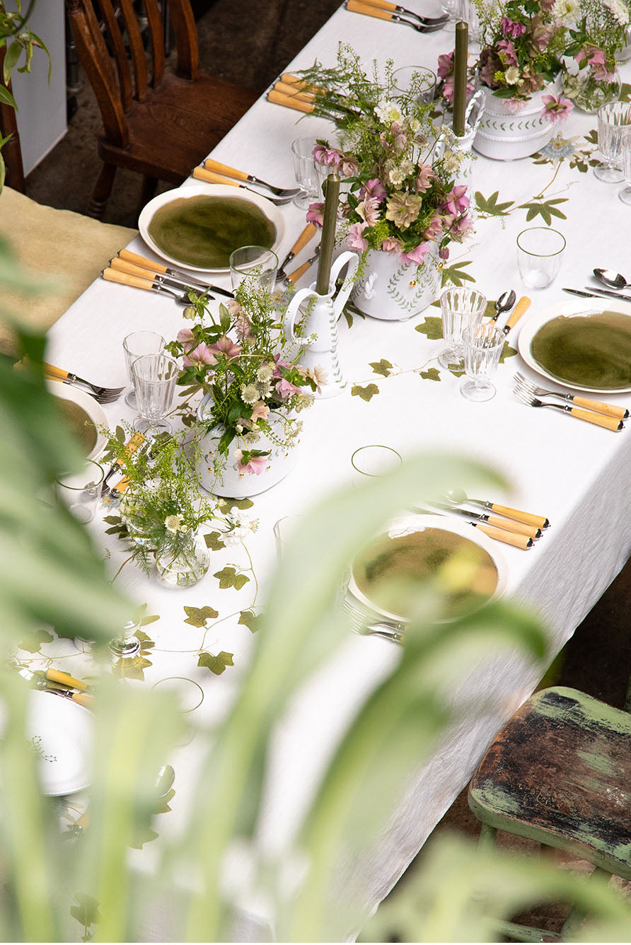 'Passiflora' Linen Tablecloth