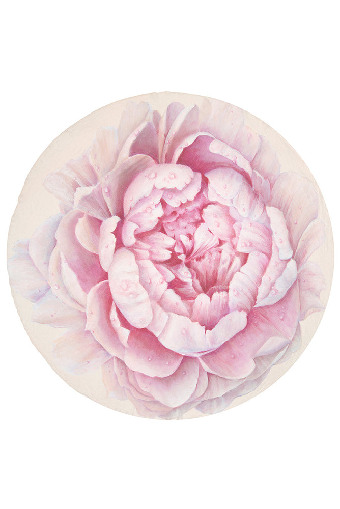 Pink Painted 'Peony' Linen Tablecloth