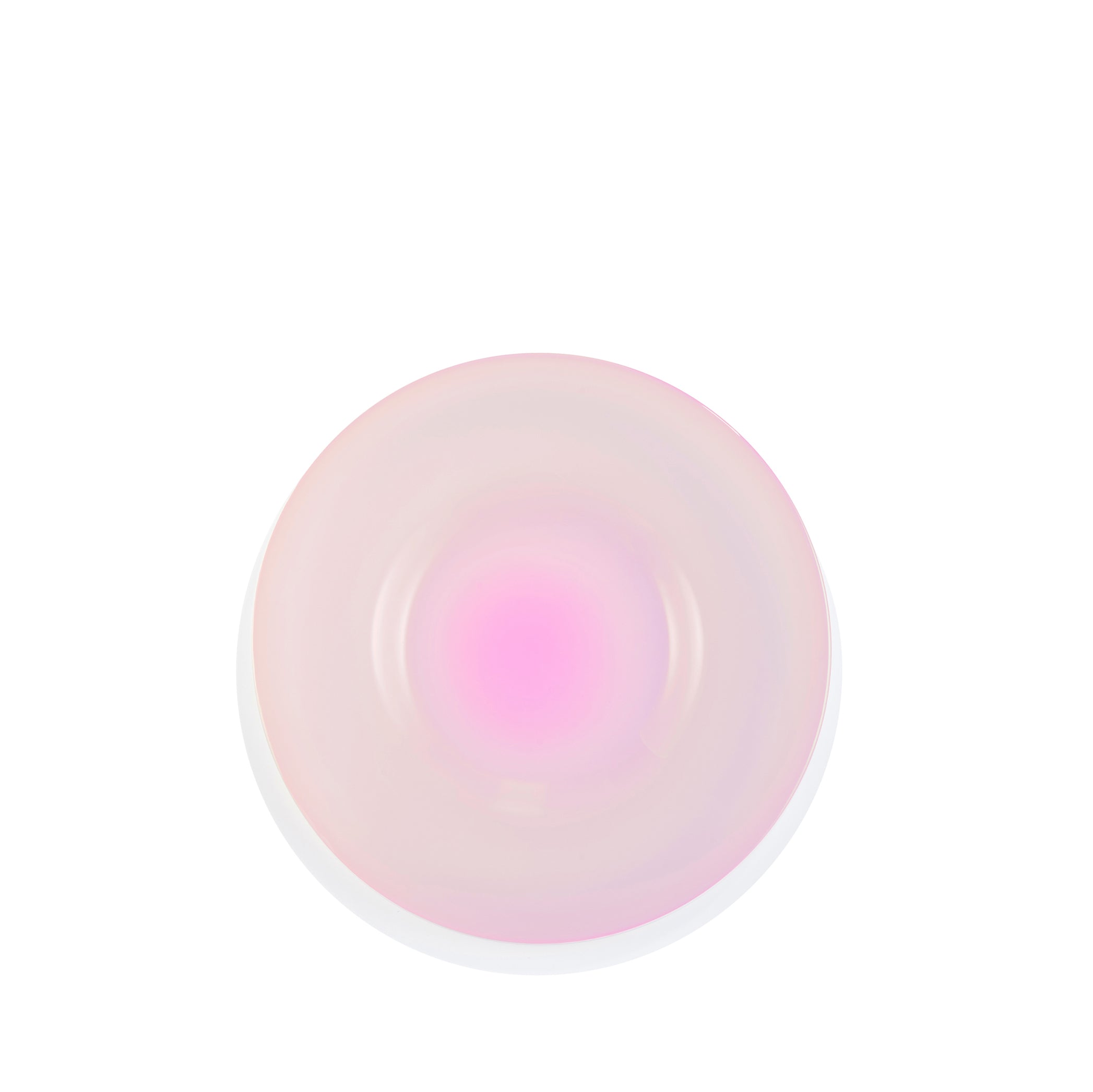 Handblown Glass Charger Plate in Rose Pink, 31cm