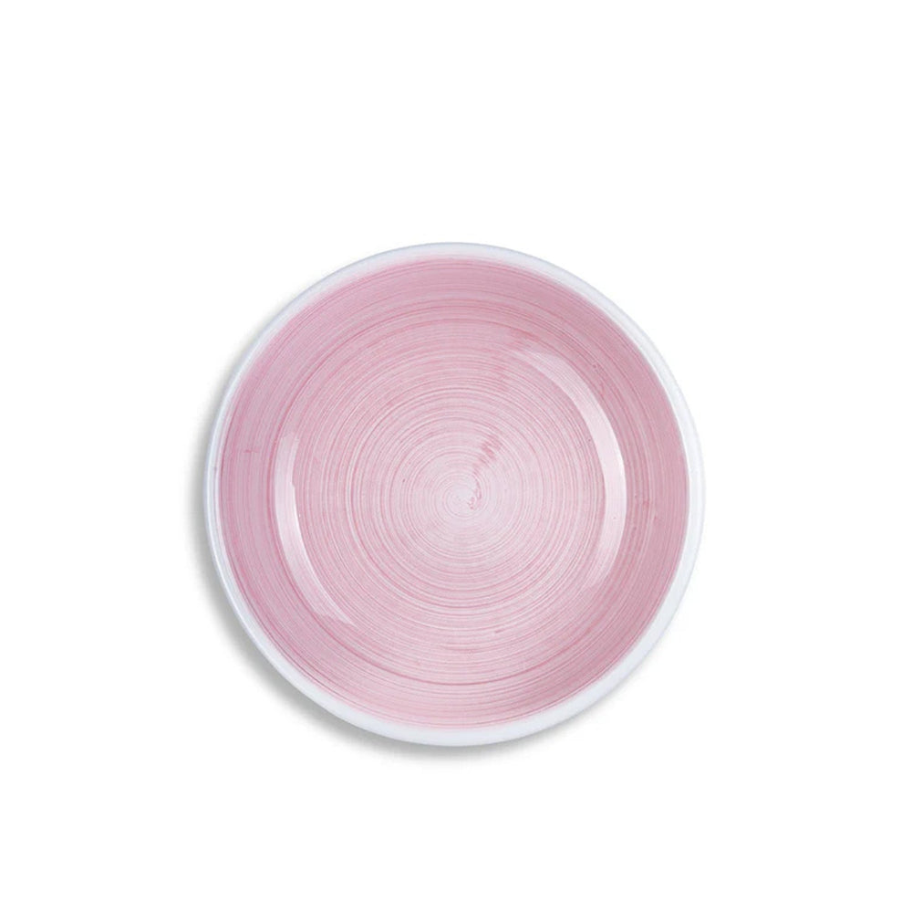 S&B 'Brushed' Ceramic Pasta Bowl in Pastel Pink, 22cm