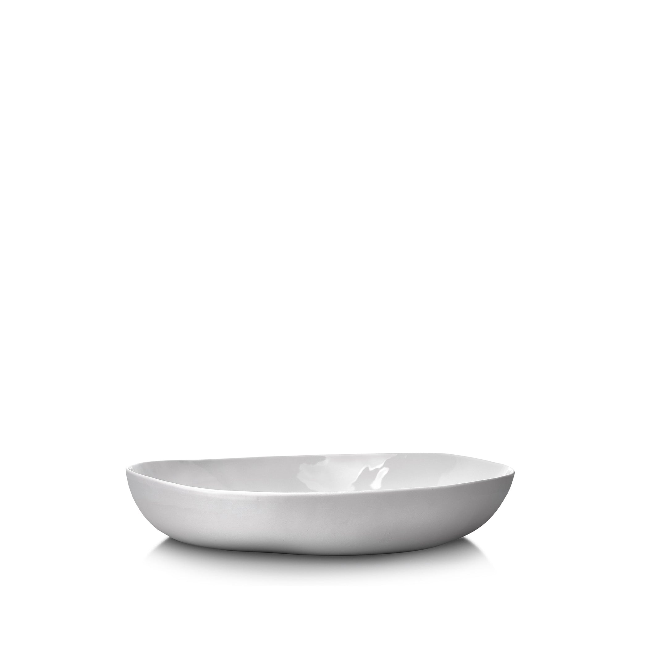 Summerill & Bishop Handmade 35cm Porcelain Salad Bowl with Plain Rim