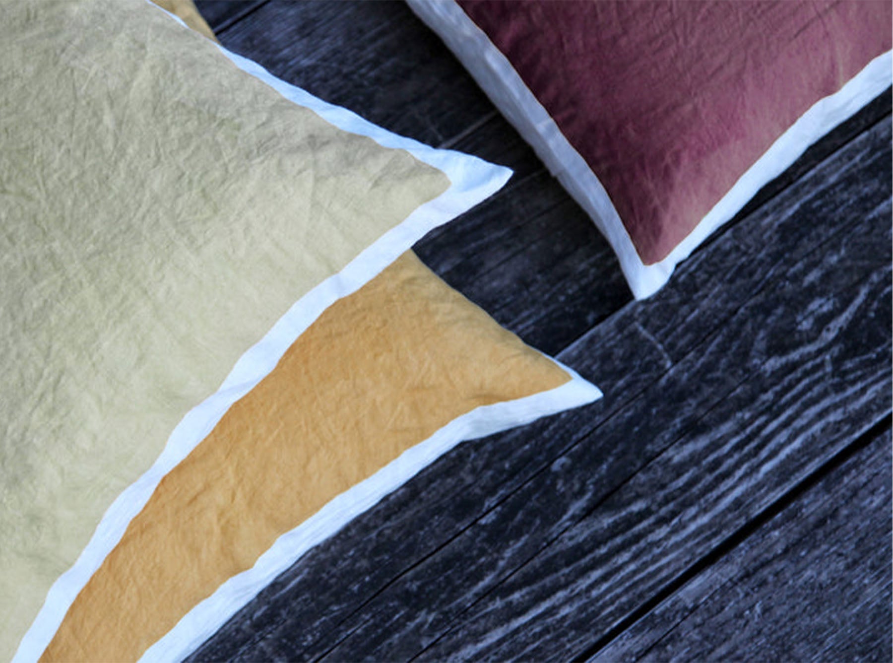 Hand Painted Linen Cushion in Grape, 50cm x 50cm