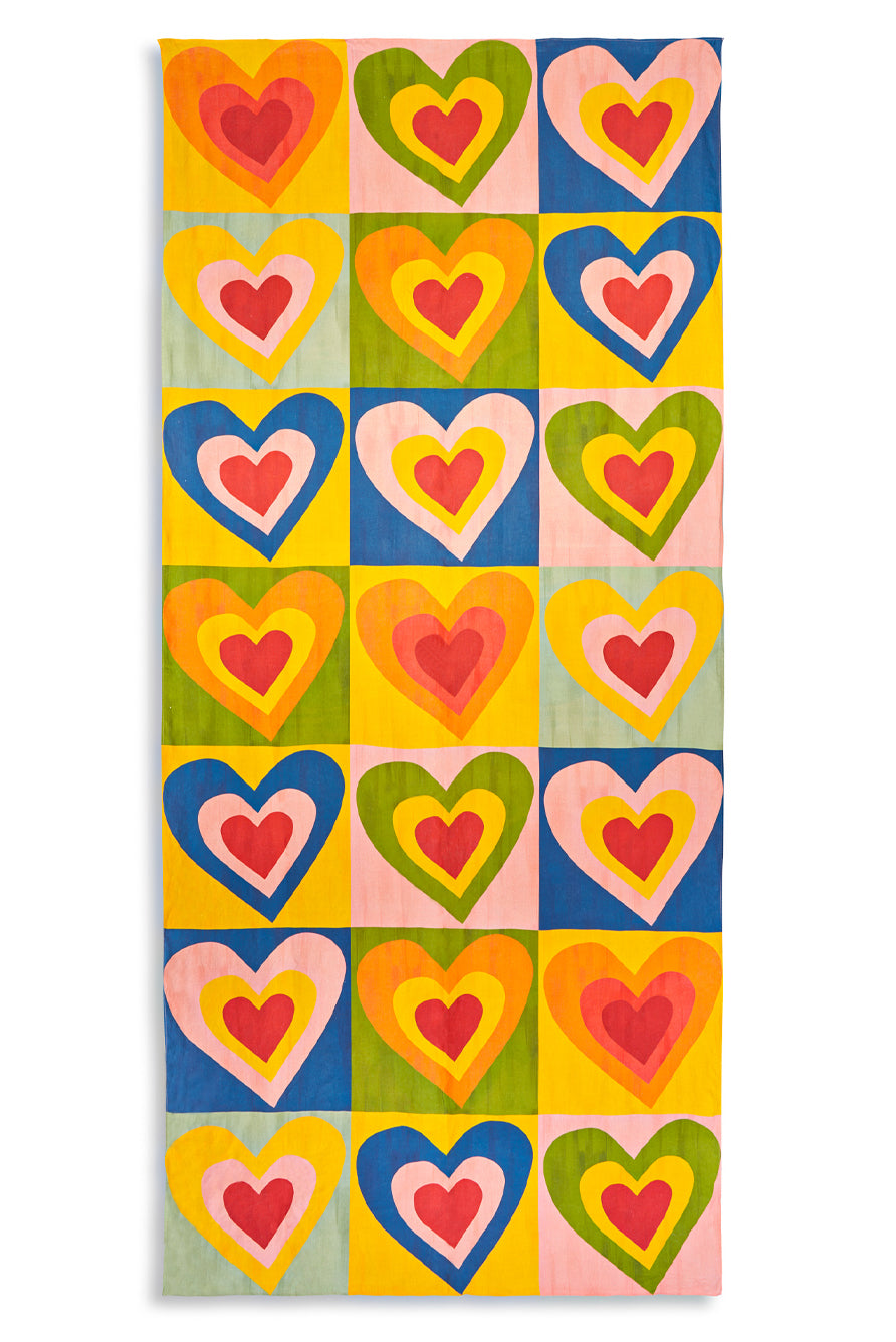 'Queen of Hearts' Linen Tablecloth