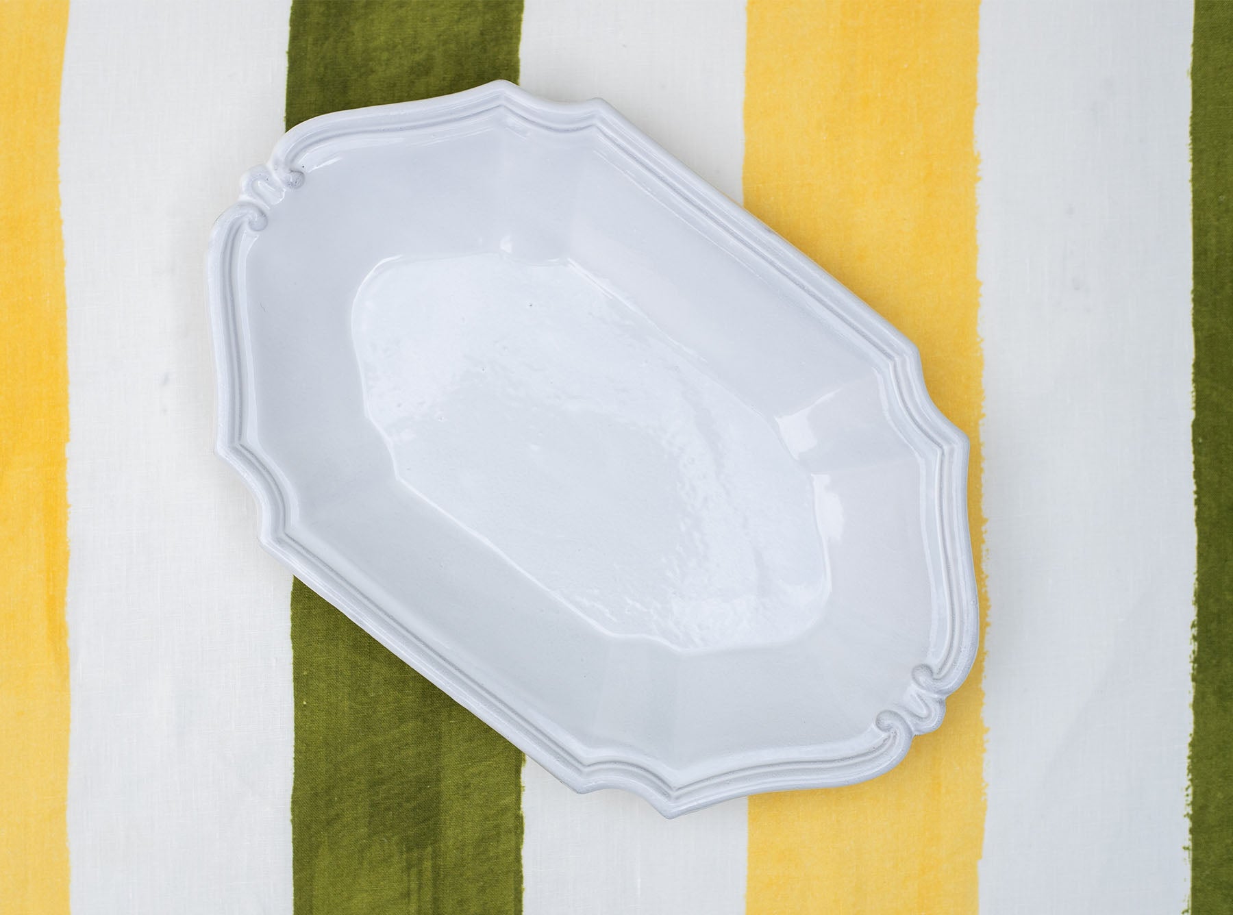 Regence Ceramic Square Salad Bowl by Astier de Villatte, 23cm