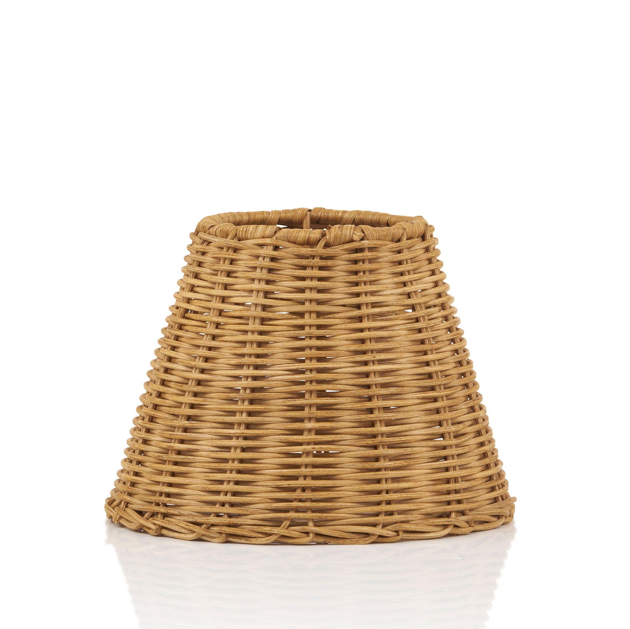Rattan Brown Lampshade, 19 x 14.5cm