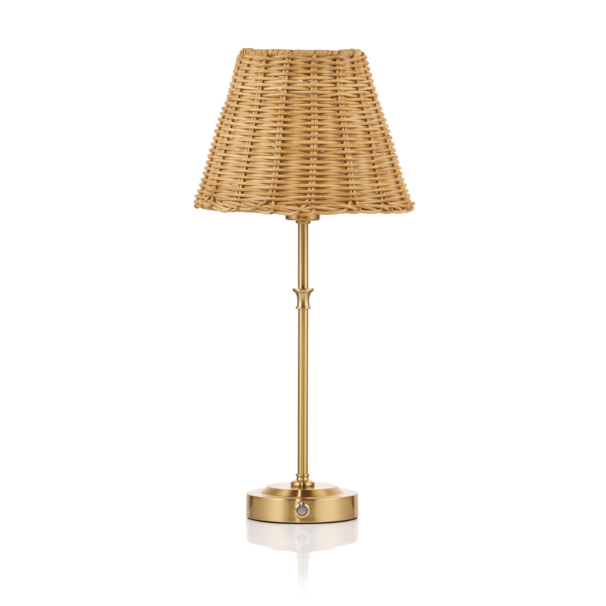 Rattan Brown Lampshade, 19 x 14.5cm
