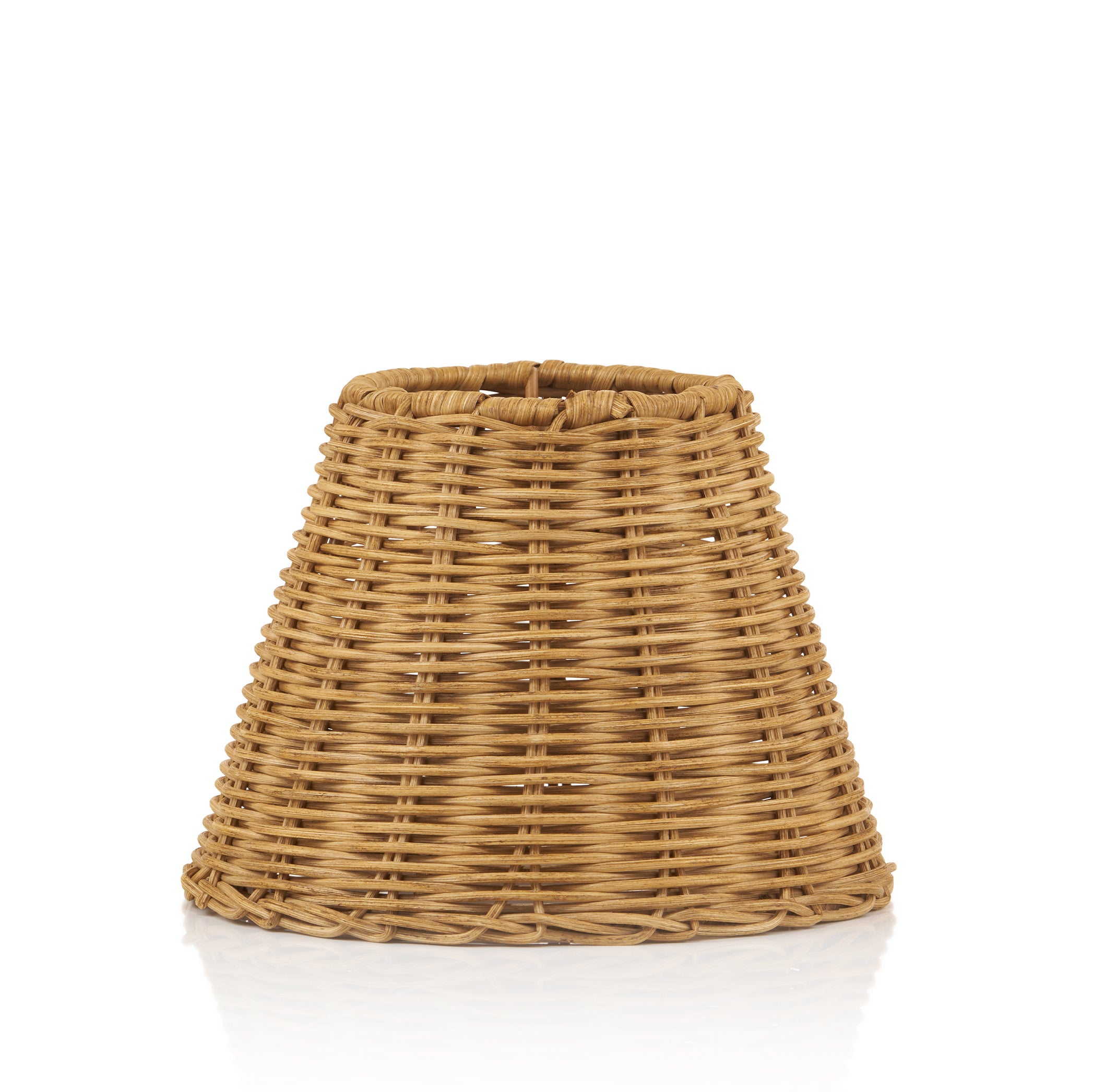 Rattan Brown Lampshade, 19 x 14.5cm