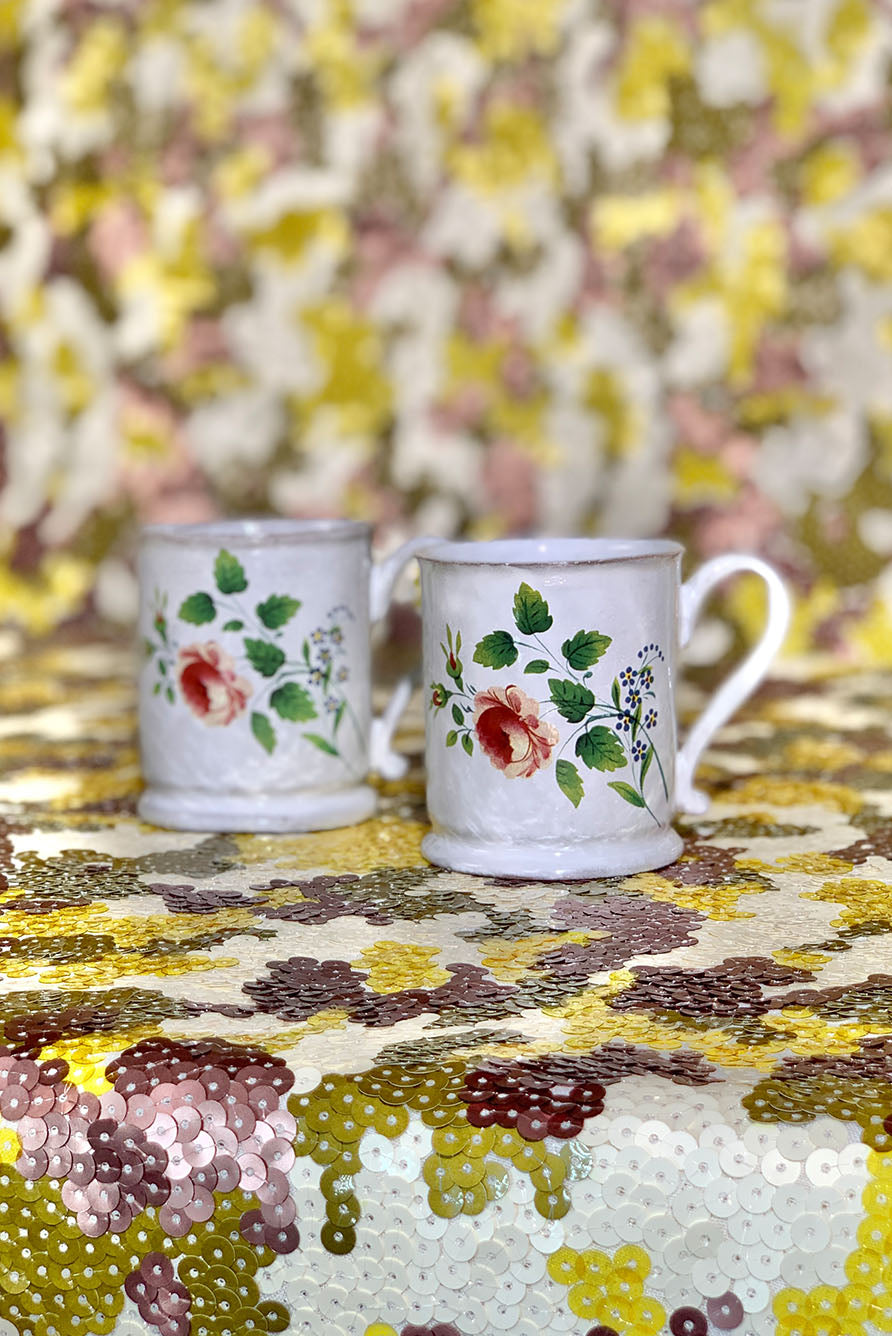 Small Rosesprig Mug by Astier de Villatte, 10cm