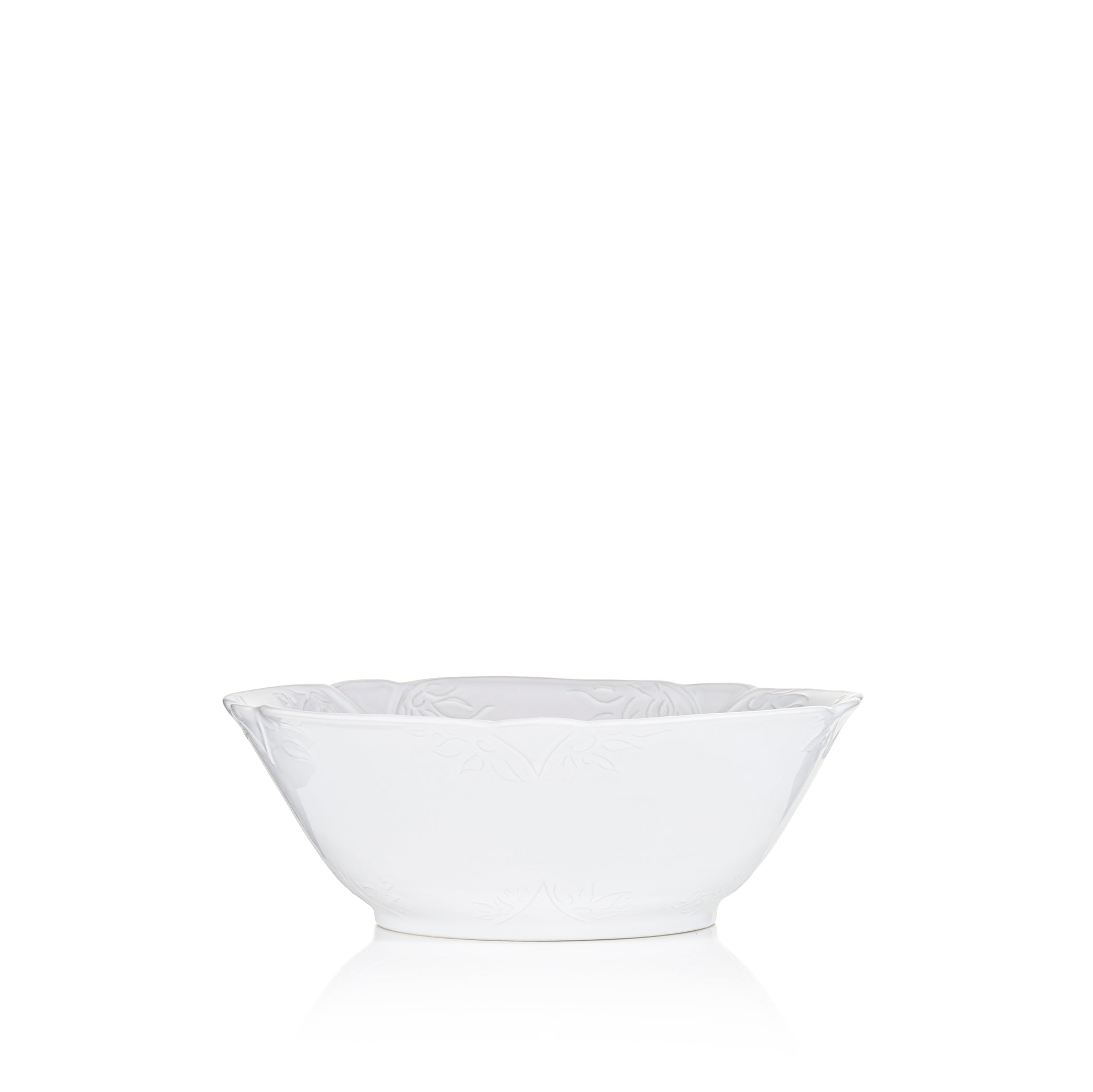 Bernadette's Falling Flower White Serving Bowl, 30cm