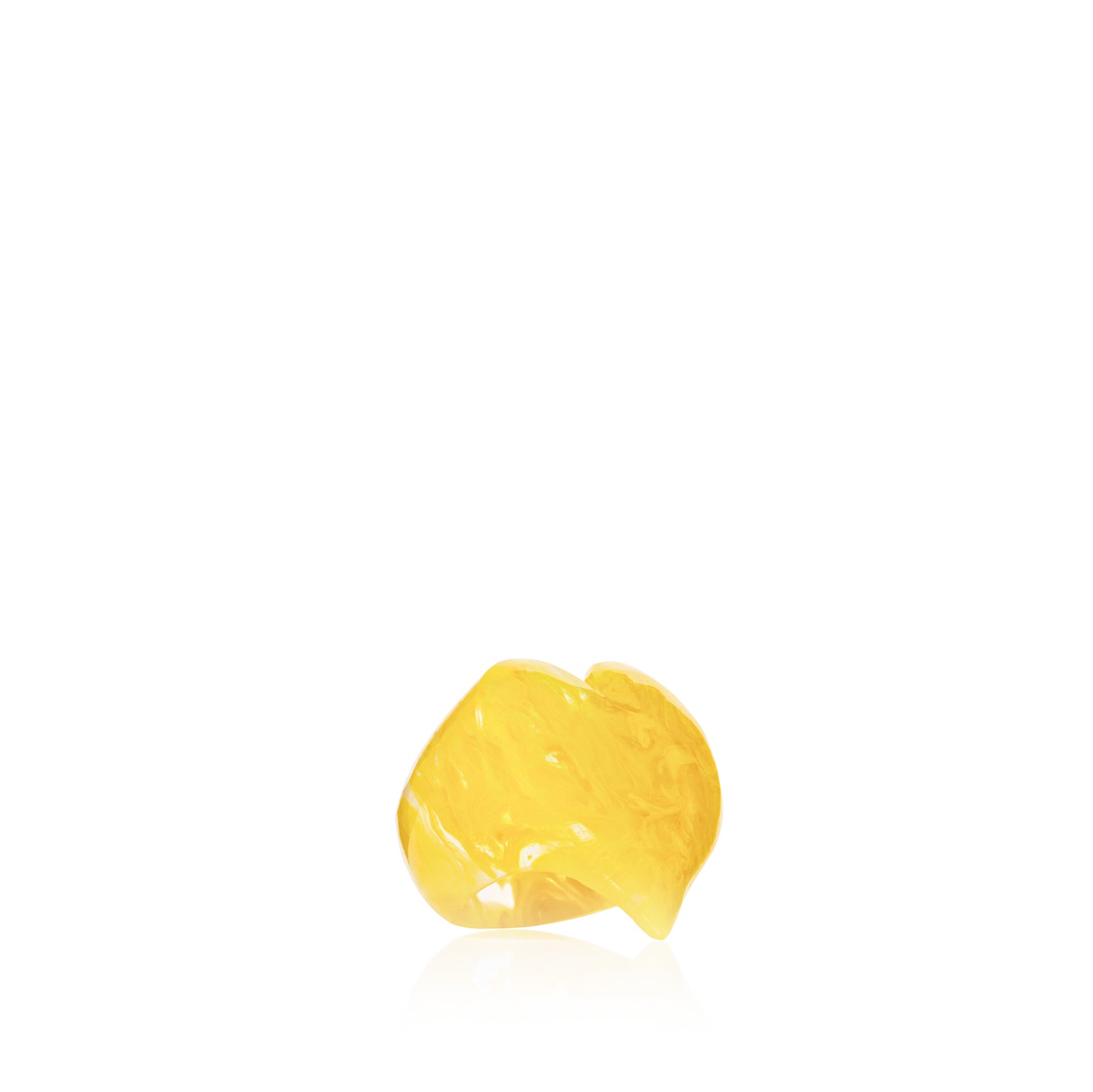 S&B Heart Lemon Yellow Resin Napkin Ring
