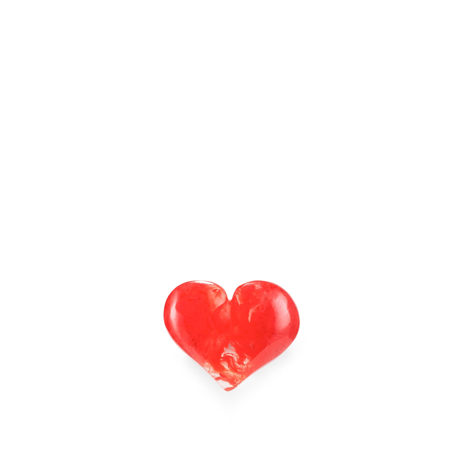 S&B Heart Red Resin Napkin Ring